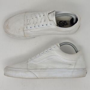 Vans Old Skool Sk8 Triple White Low Top Classic Sneakers Shoes Mens 8 Womens 9.5
